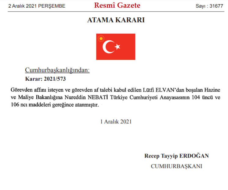 BEKLENEN SON DAKİKA RESMİ GAZETEDE YAYIMLANDI: LÜTFİ ELVAN GÖREVDEN 'AFFINI