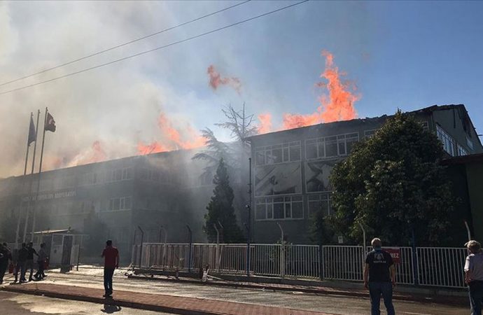Konya’daki silah fabrikasında çıkan yangın çıktı