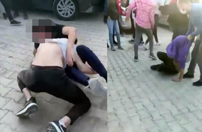 Liselilerin ‘Vur, vur’ tezahüratlı kavgası kamerada