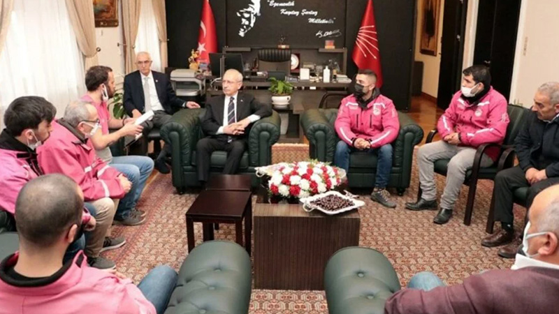 Kılıçdaroğlu, Yemeksepeti çalışanlarıyla görüştü
