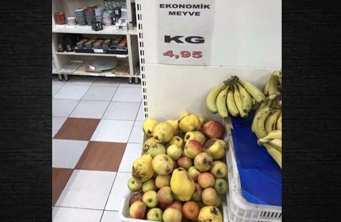 Krizin en net fotoğrafı! Çürük meyve ‘ekonomik’ diye satılıyor