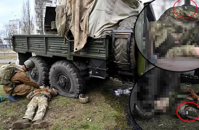 Kiev’de Rus askerlerinden kamuflaj oyunu!