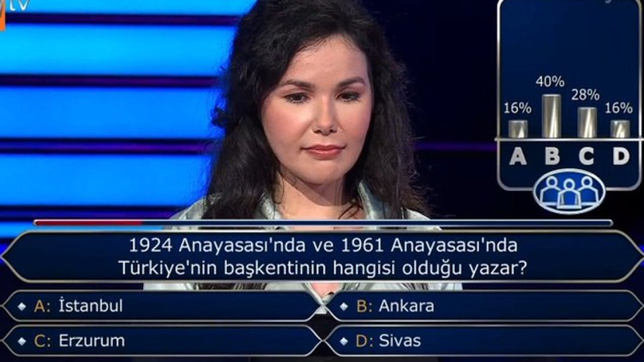 Kim Milyoner Olmak İster'de Türkiye'nin başkentini bilemedi: İmirzalıoğlu'ndan Türkiye'nin başkentini bilemey