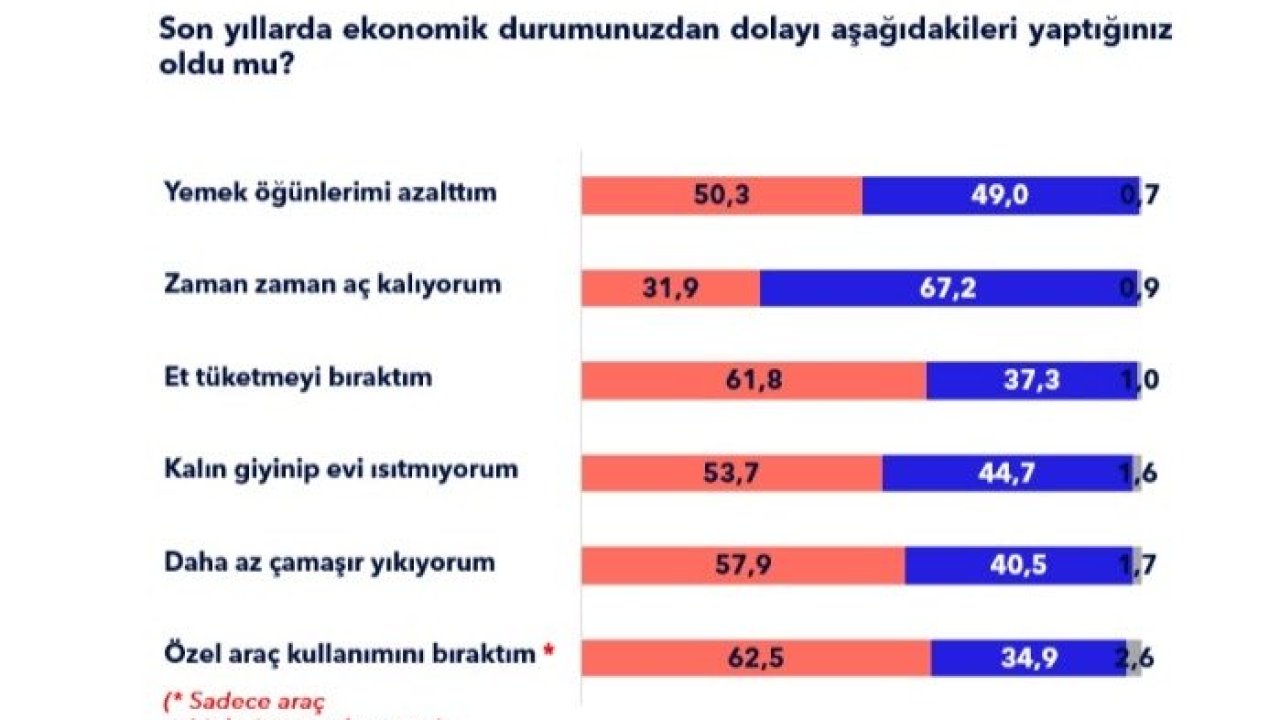 Ekonomik durum anketi: ÜLKENİN YARISI ÖĞÜN AZALTTI