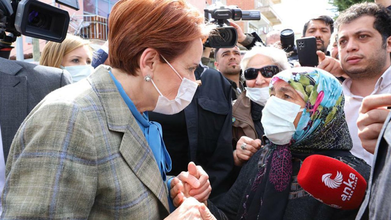 Akşener, gözyaşlarını tutamayan çiftçiye sarıldı