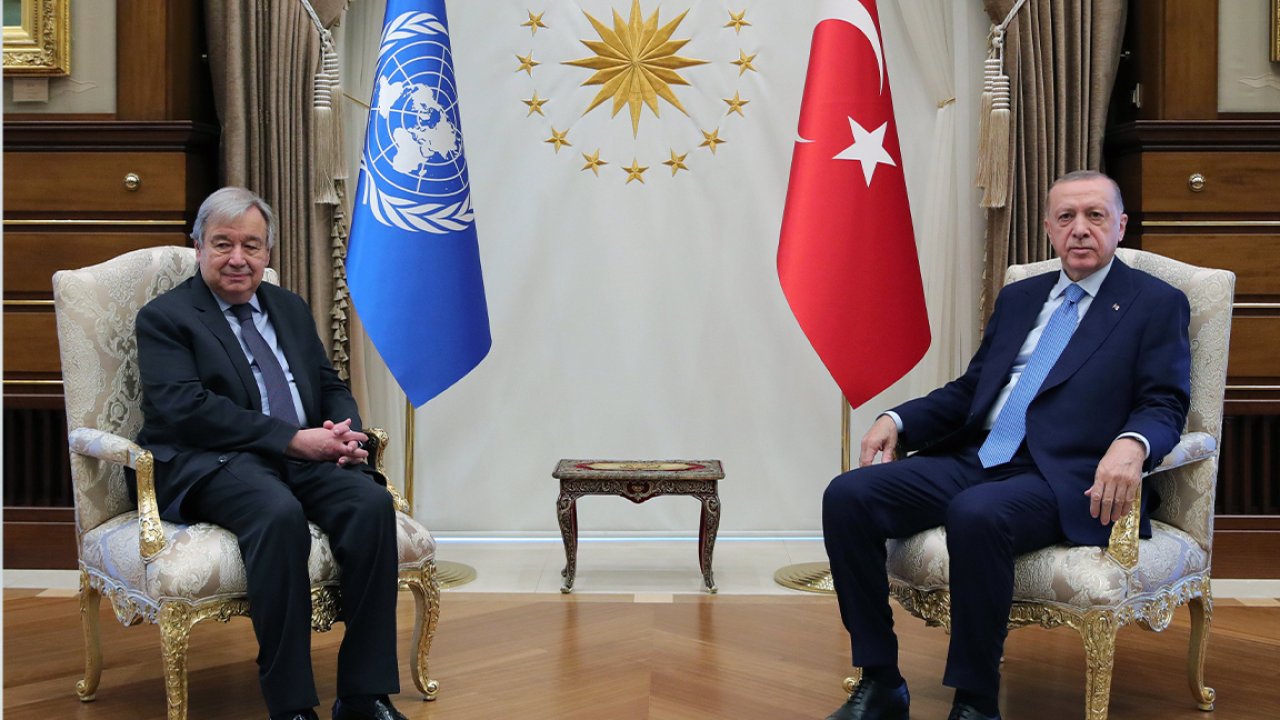 Erdoğan, BM Genel Sekreteri Guterres'le görüştü.