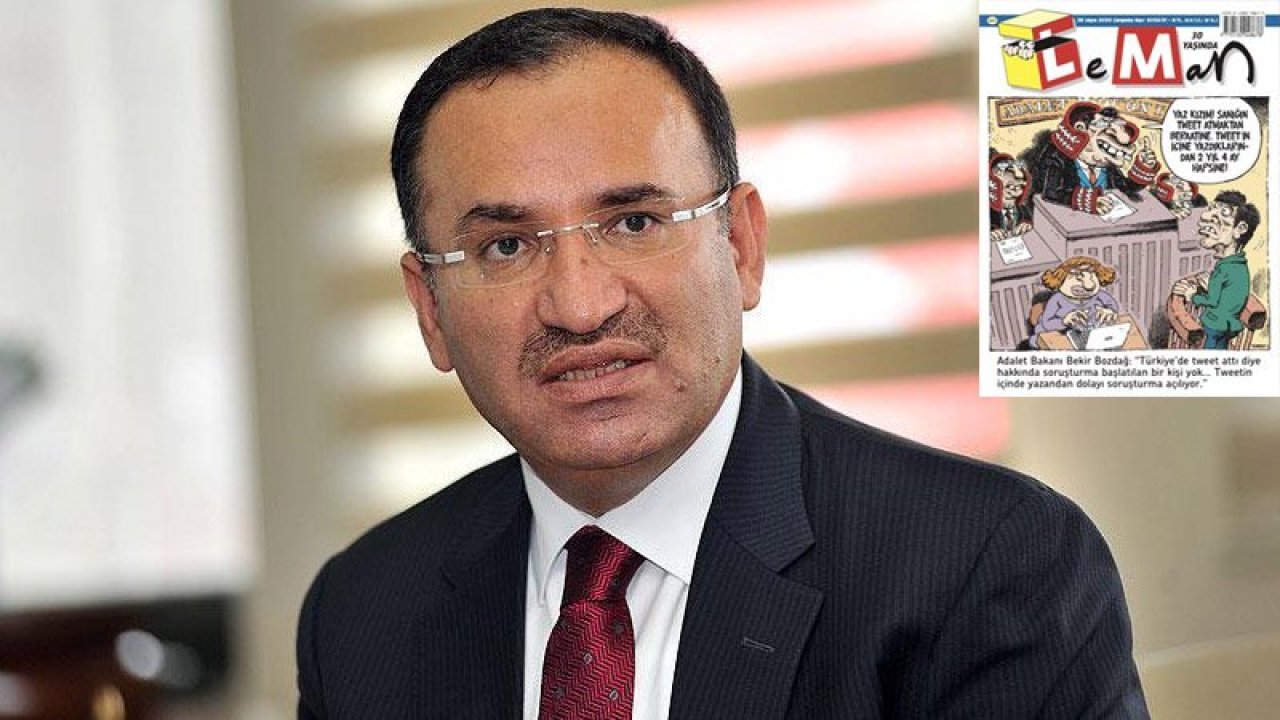 LeMan'dan 'Bekir Bozdağ' kapağı: Tweet atmaktan beraatine, içine yazdıklarından hapsine