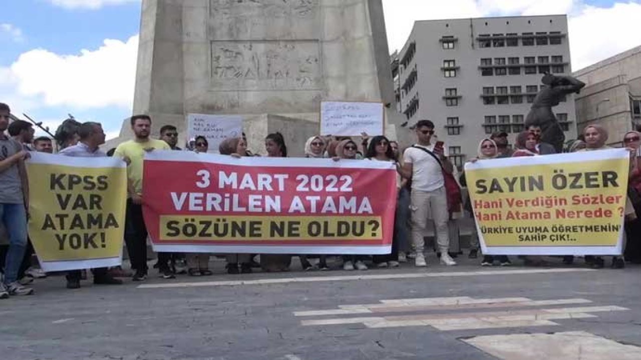 Atama bekleyen öğretmenlerden Ankara’da basın açıklaması