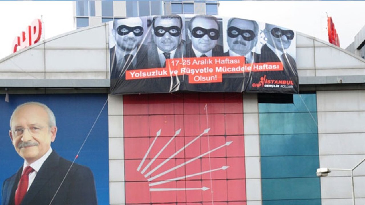 Bilal Erdoğan dava açmıştı; AYM, CHP'nin17-25 Aralık pankartına verilen cezaya yaptığı itirazı reddetti