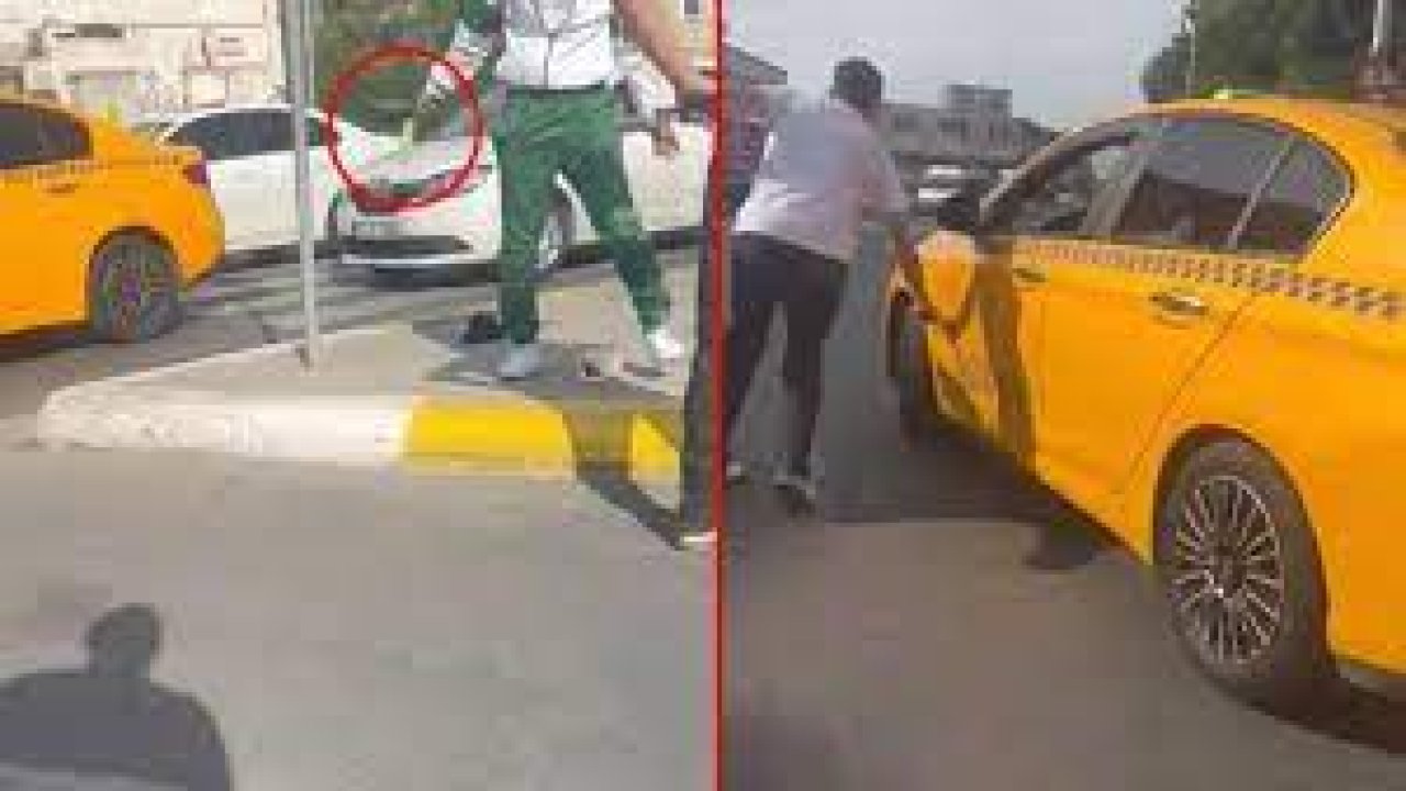 Küçükçekmece’de taksici tartıştığı vatandaşa ekmek bıçağı ile saldırdı