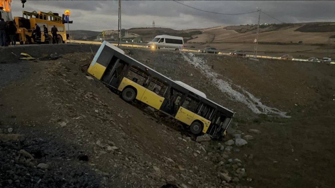 Başakşehir’de İETT otobüsü şarampole uçtu