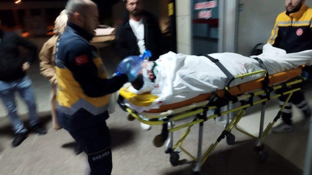 Otomobile çarpan motosikletin kasksız sürücüsü ağır yaralandı