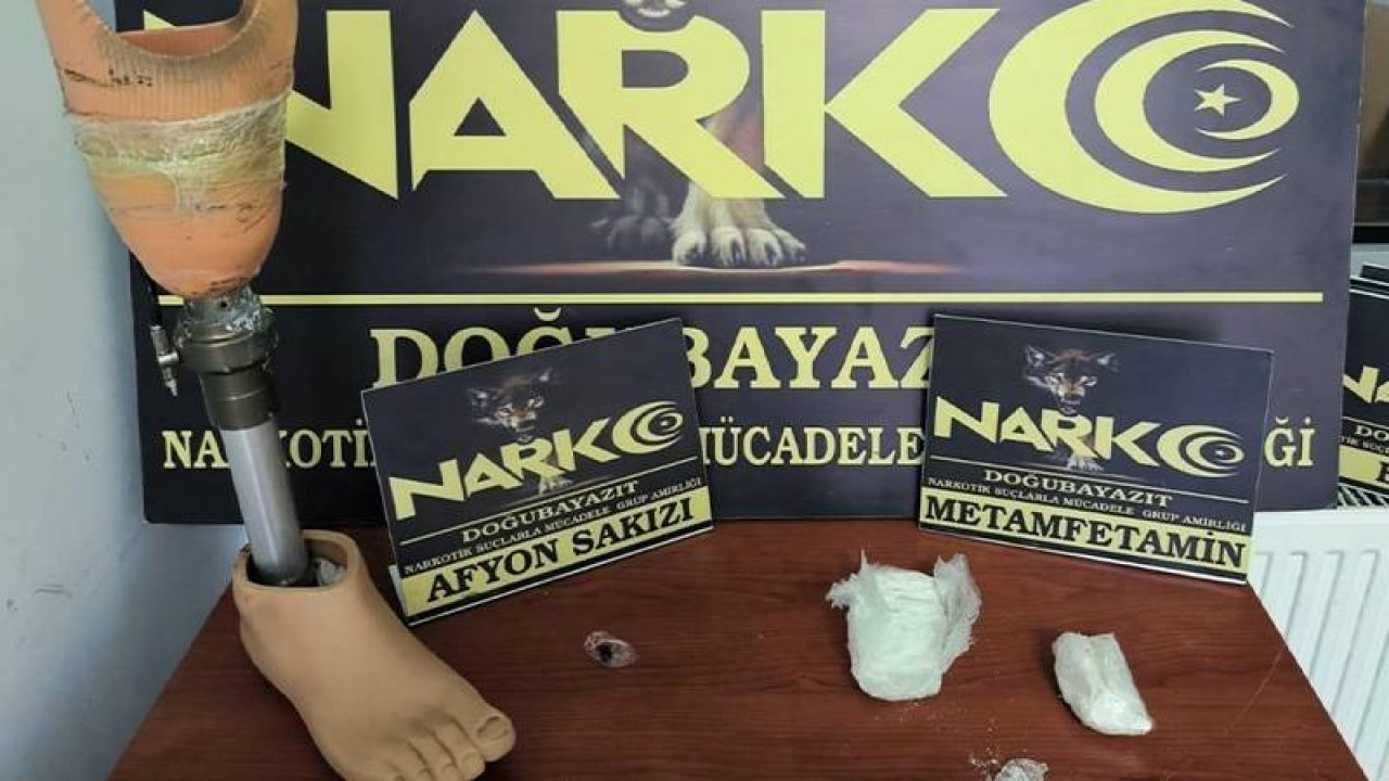 Protez bacağında uyuşturucu ele geçirildi