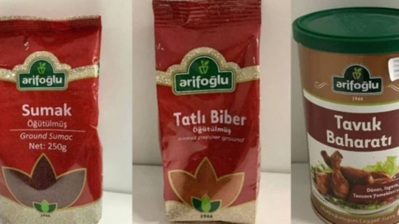 Arifoğlu'nun 3 baharatına Singapur'dan yasak; şirketten 
