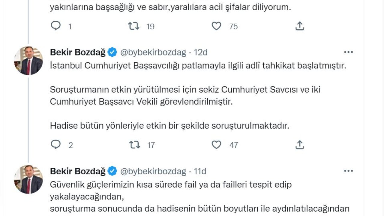 Bakan Bozdağ: 8 Cumhuriyet Savcısı ve 2 Başsavcı Vekili görevlendirildi