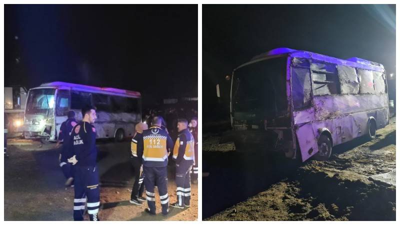 Diyarbakır’da polis aracı devrildi: 17 yaralı