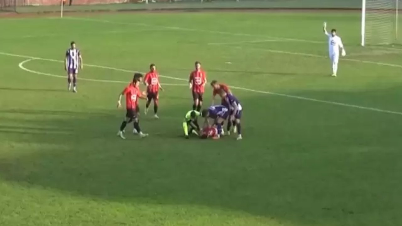 Maçta dili boğazına kaçan futbolcuyu, hakem Ümit Gürsoy kurtardı