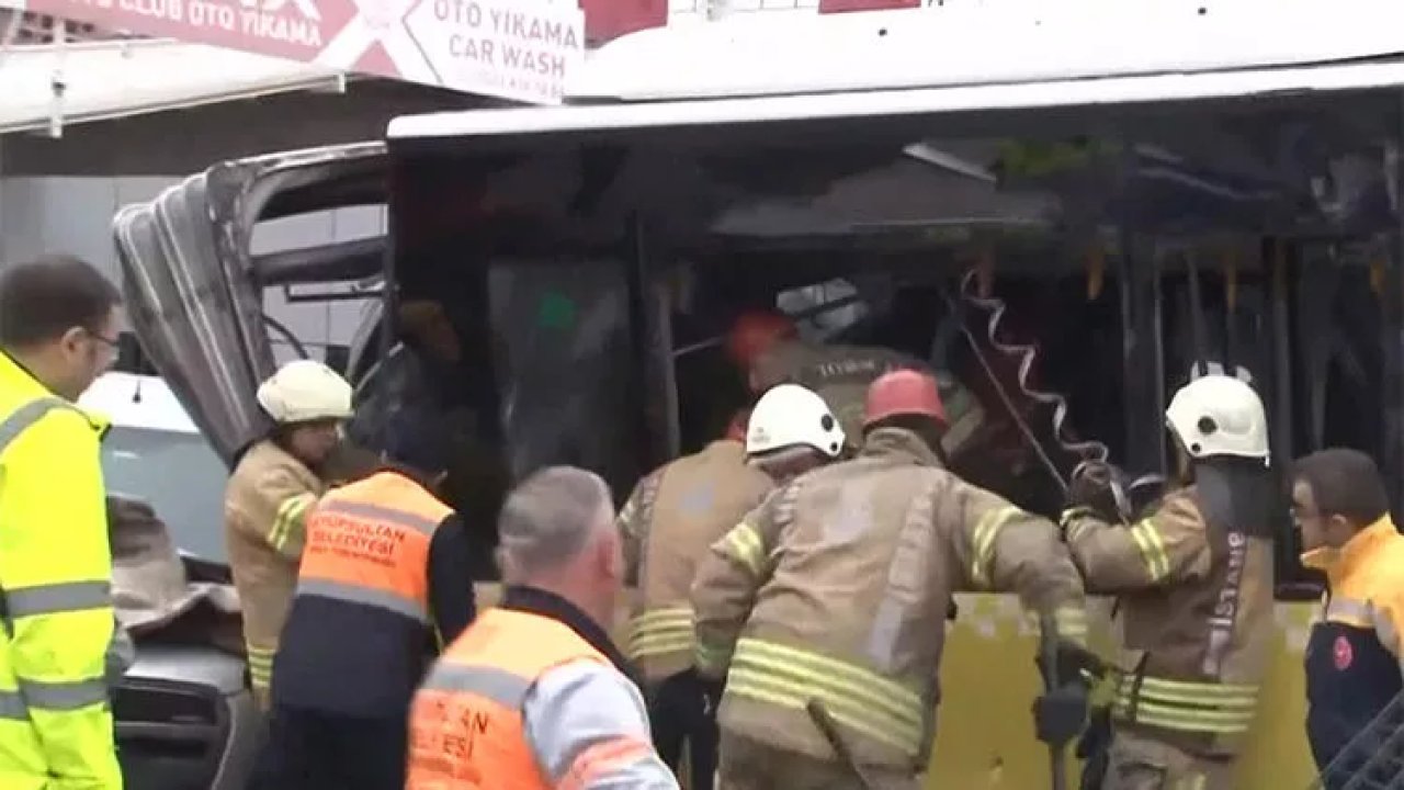 İstanbul'da tramvay ile İETT otobüsü çarpıştı: Yaralılar var