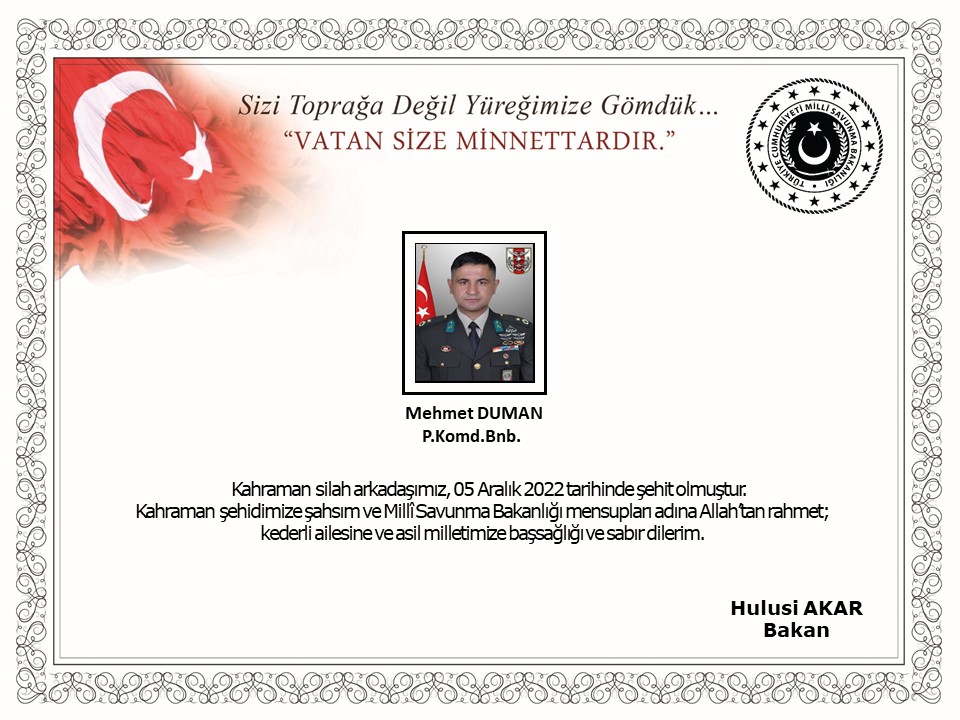 Pençe Kilit'te 1 şehit