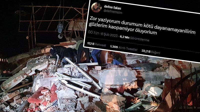 Göçük altından 'Gözlerim kapanıyor, ölüyorum' diye yazdı: Sabahtan beri haber alınamıyor