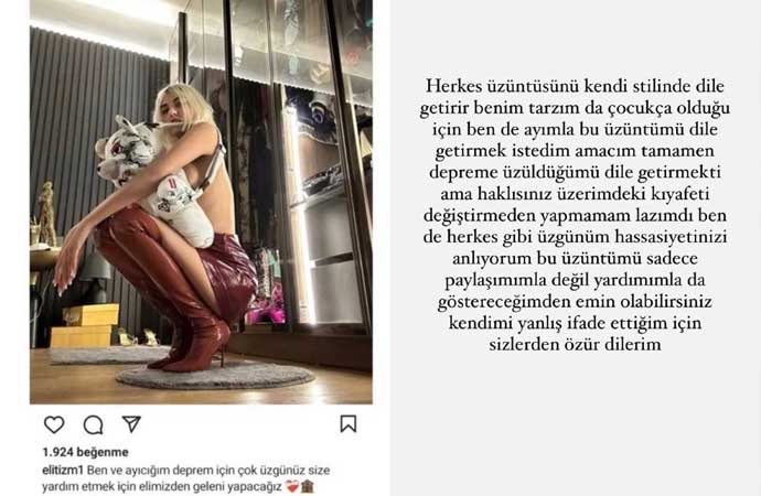 Deprem paylaşımı tepki gören Bahar Candan özür diledi