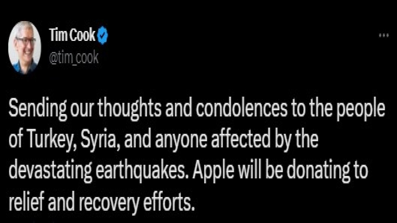 Apple CEO'su Tim Cook duyurdu: Yardım ve kurtarma çabalarına bağışta bulunacağız