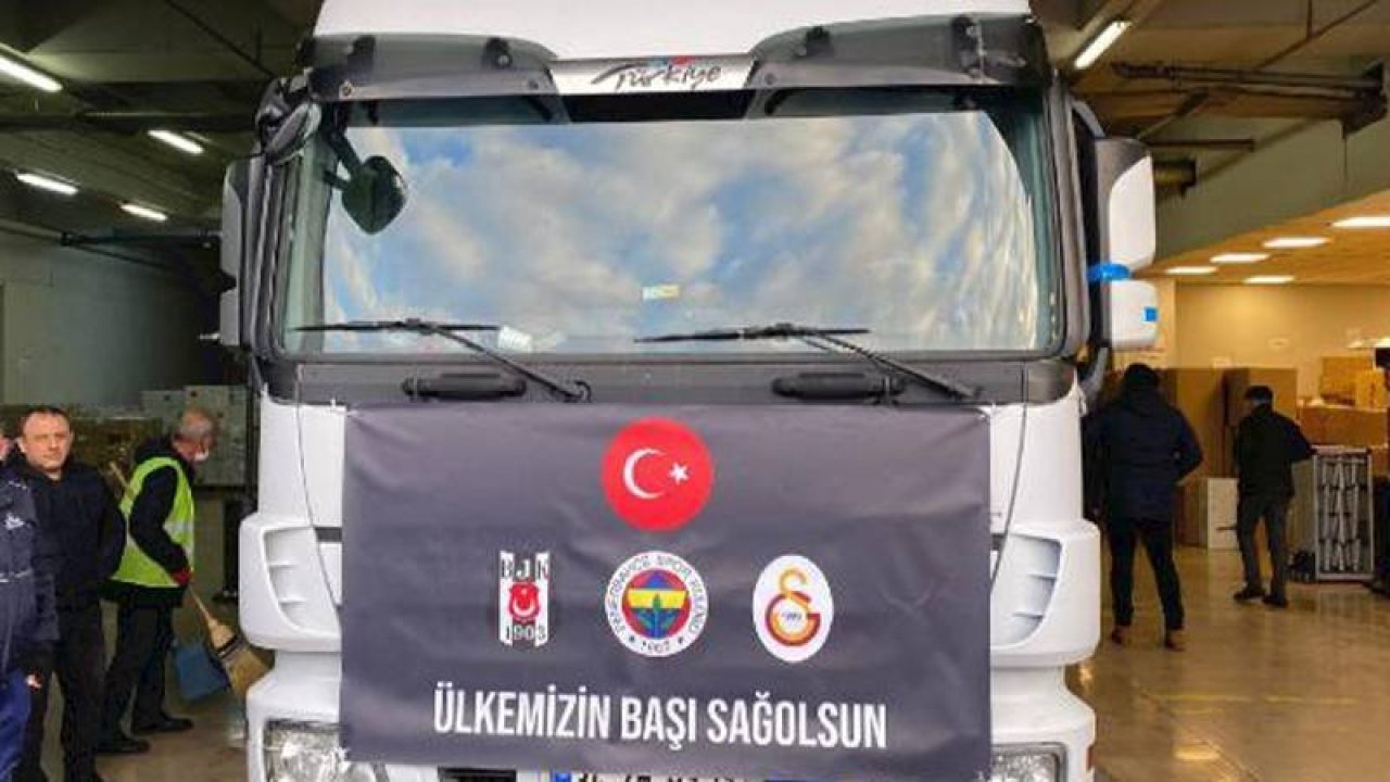 Beşiktaş, Fenerbahçe ve Galatasaray'ın 'dostluk tır'ları aynı anda yola çıktı:
