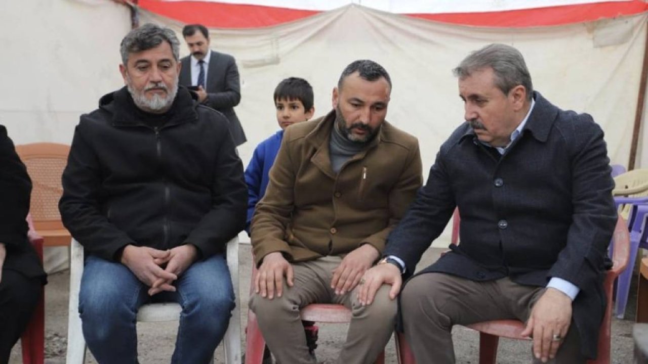 4 ay önce imar affı teklifi veren BBP lideri Destici, deprem bölgesini ziyaret etti