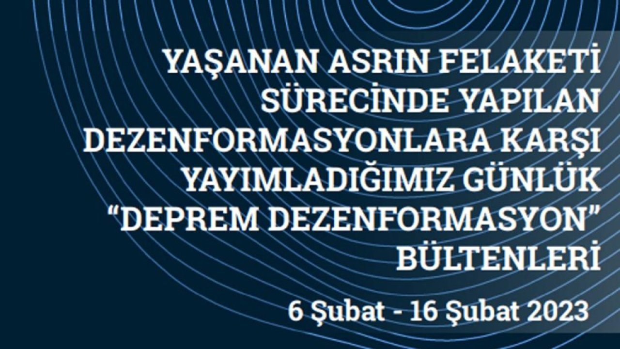 Cumhurbaşkanlığı İletişim Başkanlığı depremle ilgili 'Dezenformasyon Bülteni' yayımladı: Cemevine silahlı sald