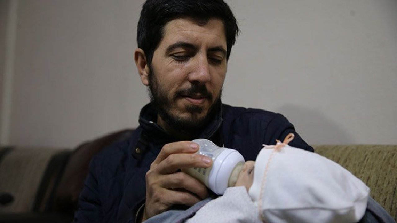 2 aylık Fatma bebek, hayatta kalan tek yakınına teslim edildi;