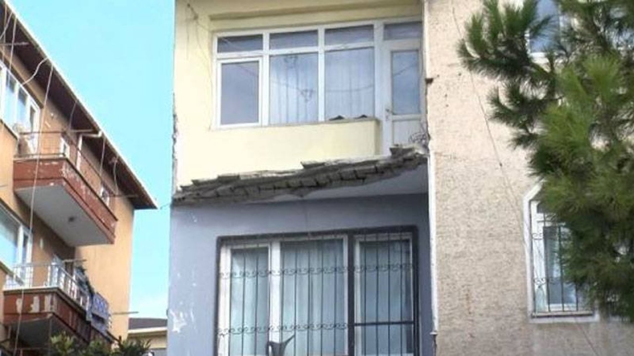 Küçükçekmece'de balkon çöktü, deprem paniği yaşandı