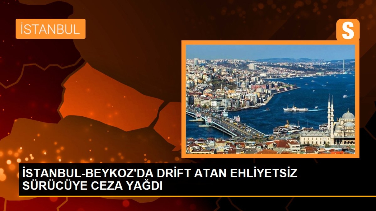 İstanbul-beykoz'da dri̇ft atan ehli̇yetsi̇z sürücüye ceza yağdi