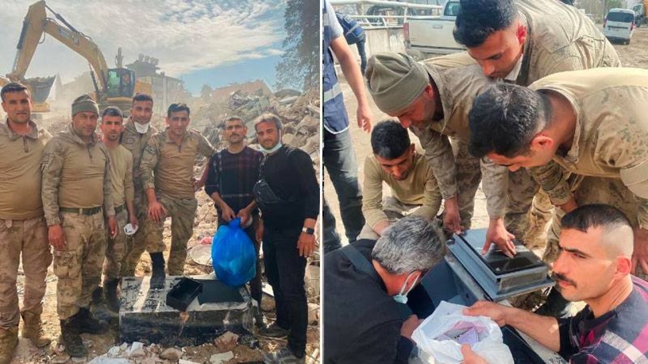Hatay'da enkazdan çıkarılan 1 kilogram altın sahibine teslim edildi