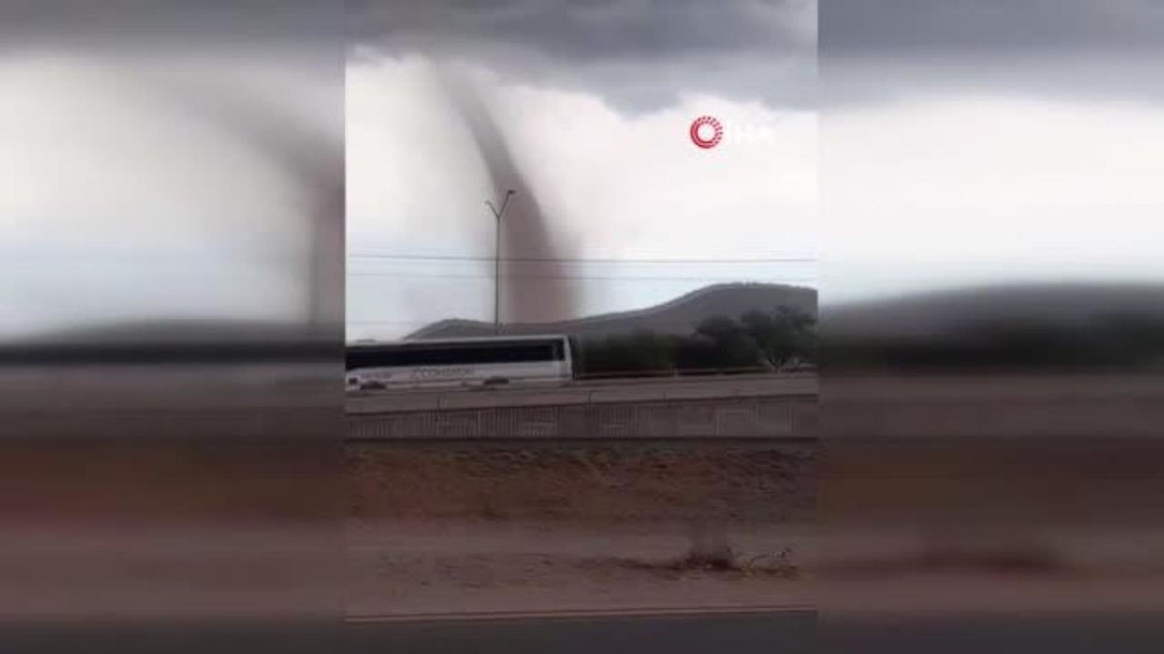 Meksika'da dev hortum paniğe neden oldu