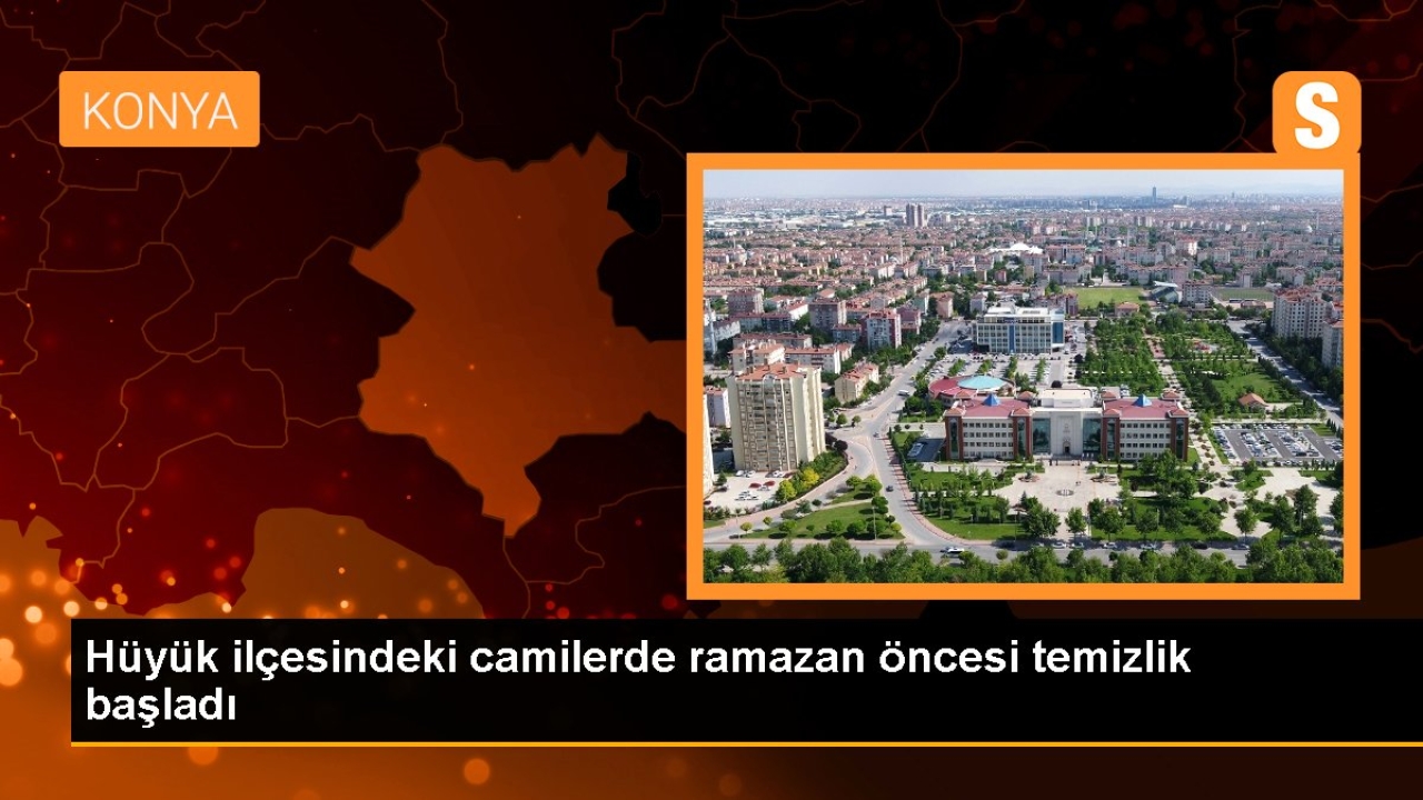 Hüyük ilçesindeki camilerde ramazan öncesi temizlik başladı