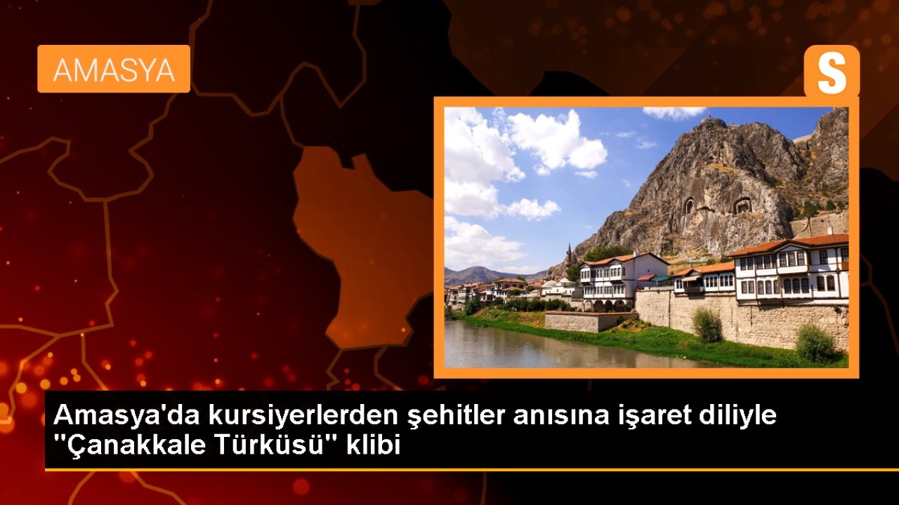 Amasya'da kursiyerlerden şehitler anısına işaret diliyle