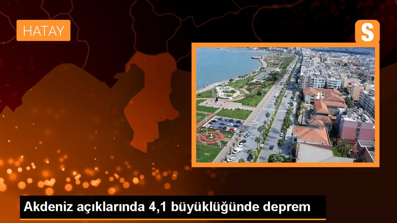 Akdeniz açıklarında 4,1 büyüklüğünde deprem