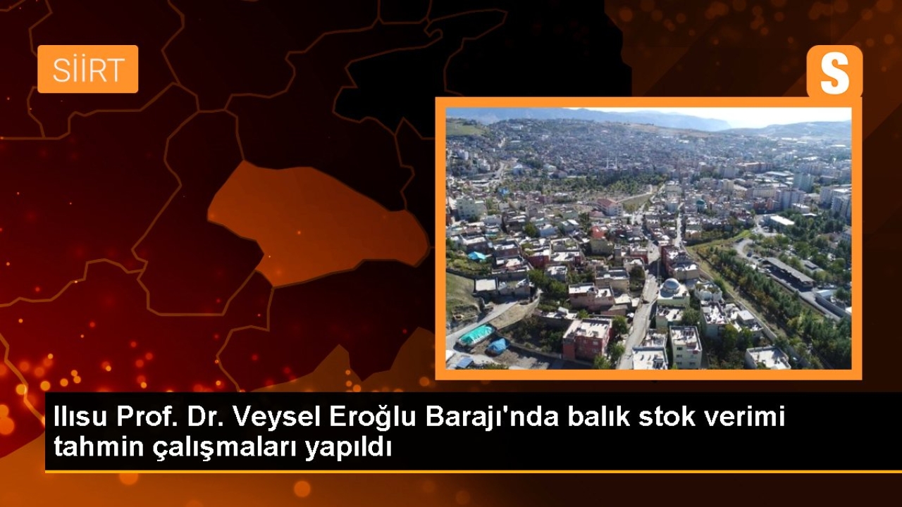 Ilısu Prof. Dr. Veysel Eroğlu Barajı'nda balık stok verimi tahmin çalışmaları yapıldı