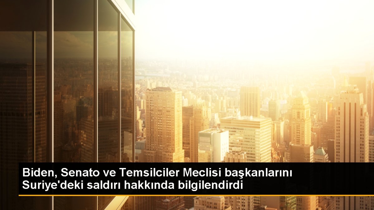 Biden, Senato ve Temsilciler Meclisi başkanlarını Suriye'deki saldırı hakkında bilgilendirdi