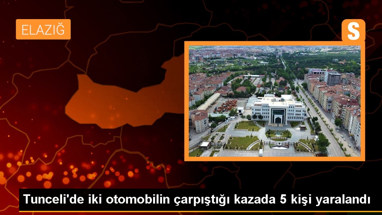 Tunceli'de iki otomobilin çarpıştığı kazada 5 kişi yaralandı