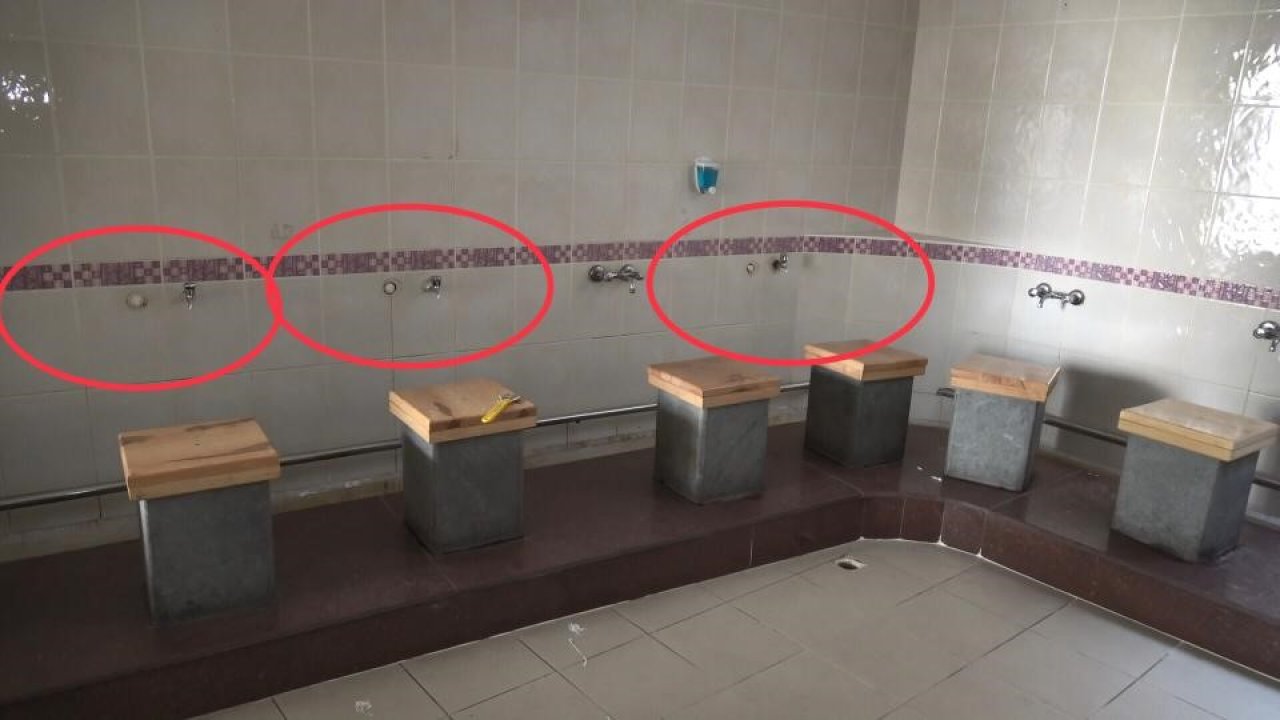 Caminin musluklarını çaldılar