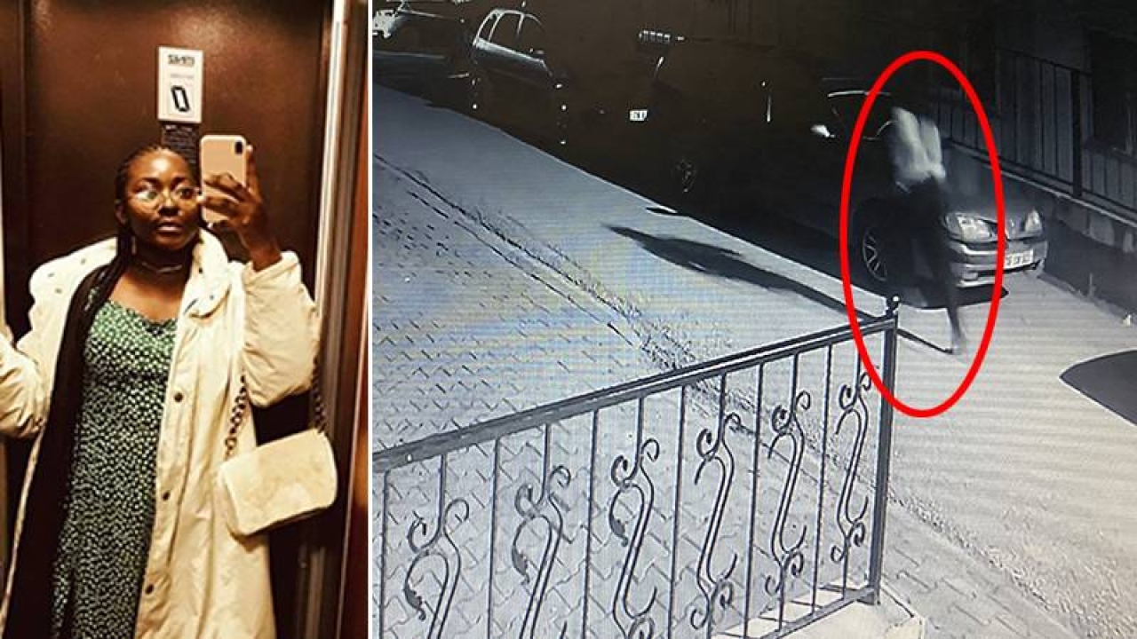 Karabük'te ölü bulunan Gabonlu üniversiteli kızın çıplak ayak sokakta koşarken son görüntüleri ortaya çıktı