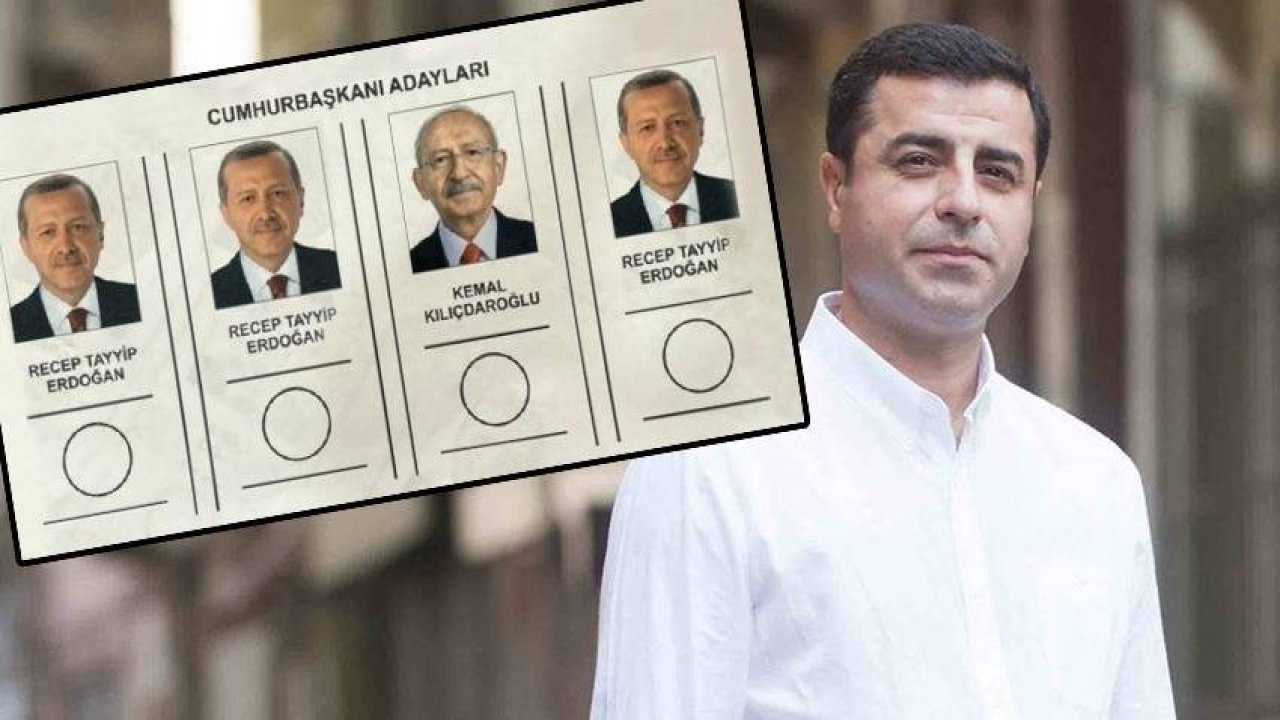 Selahattin Demirtaş, Erdoğan'lı oy pusulası paylaştı: