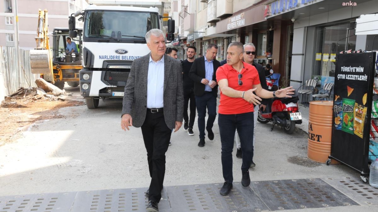Narlıdere'de Asfalt ve Tretuvar Çalışmaları Hızlandı