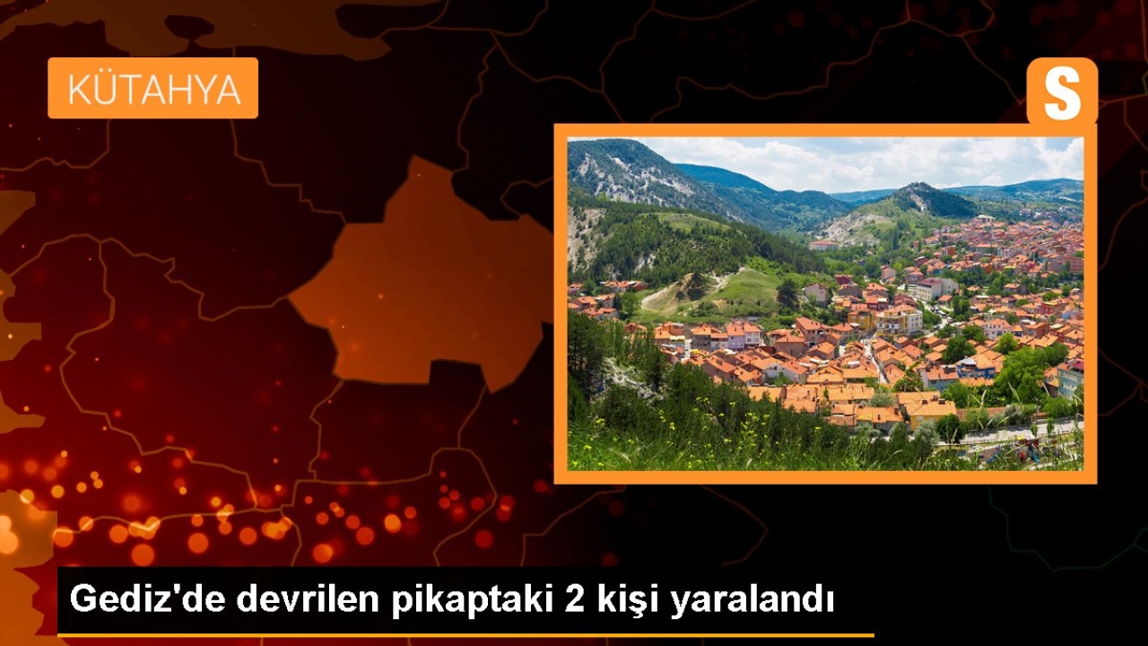 Kütahya'da Pikap Şarampole Devrildi: 2 Yaralı