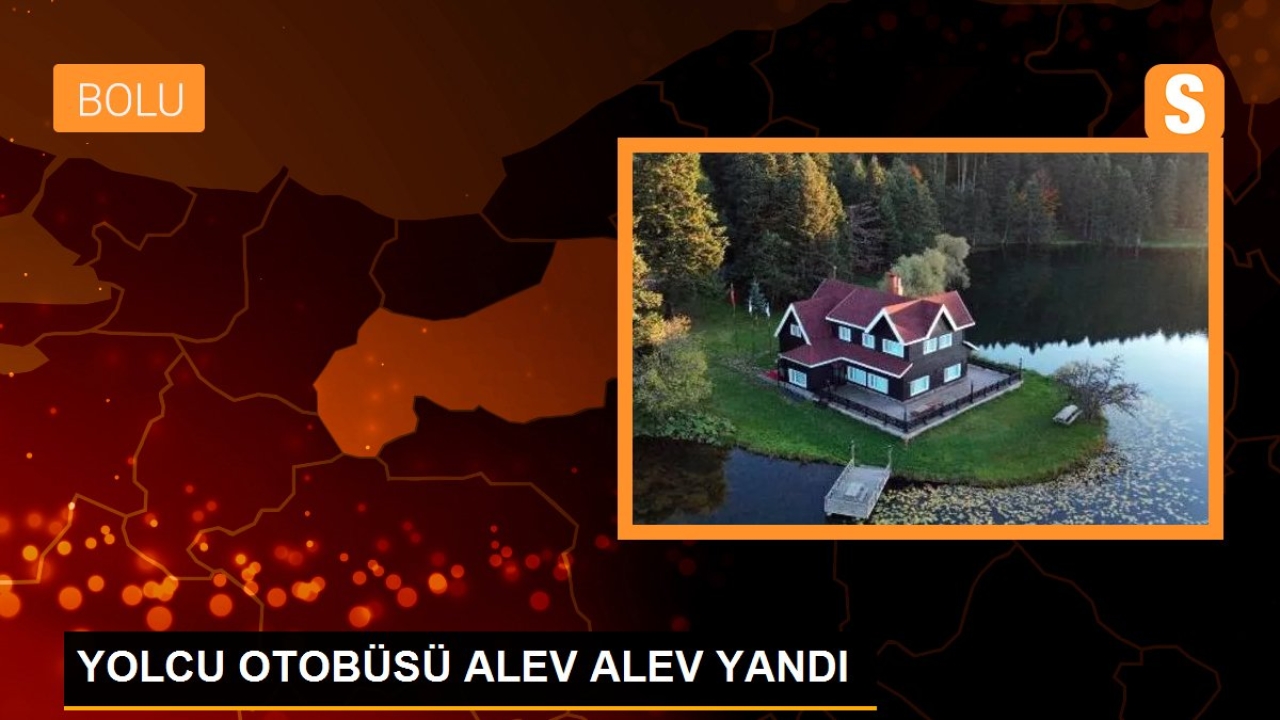 Bolu Gerede'de Yolcu Bulunmayan Otobüs Motor Kısmından Tutuşarak Yandı