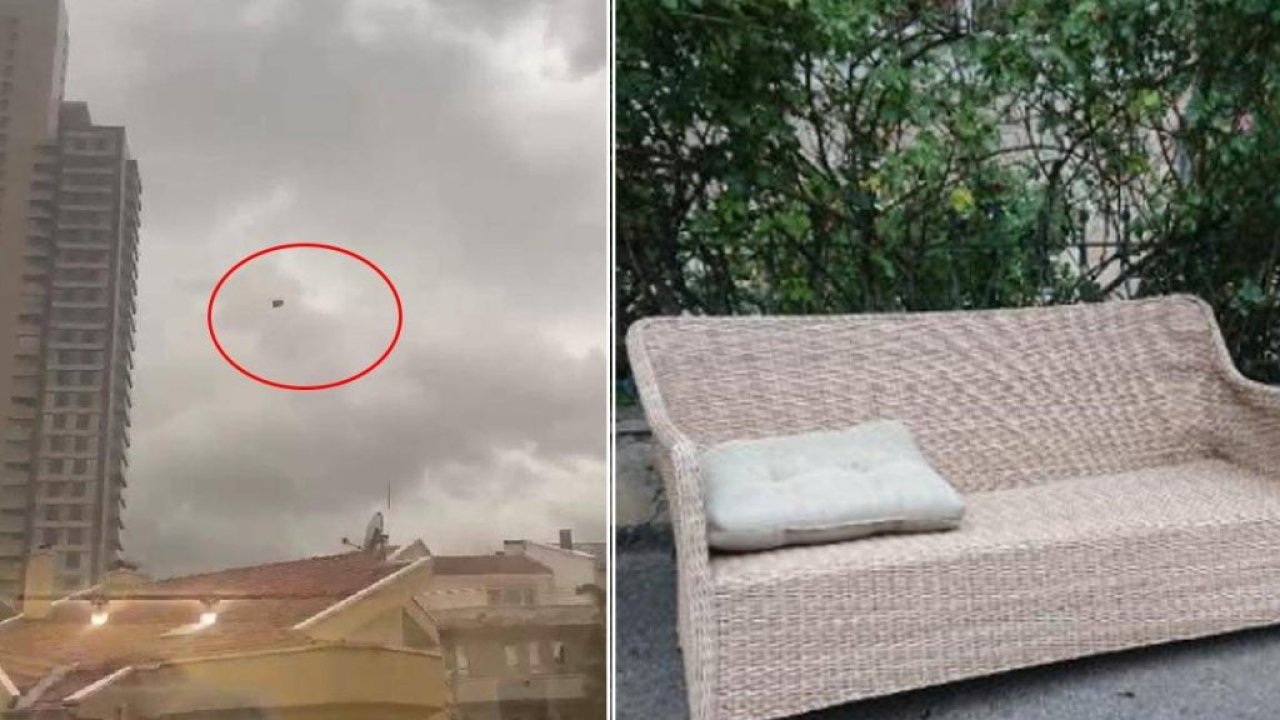 Ankara'da fırtınada uçan koltuğun sahibi aranıyor