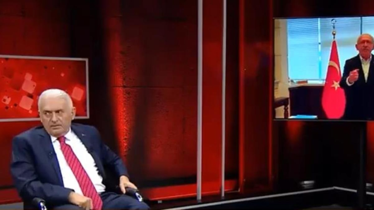 Yayın esnasında ilginç anlar! Kılıçdaroğlu'nun sesi stüdyoda duyuldu, Binali Yıldırım'ın tepkisi olay oldu
