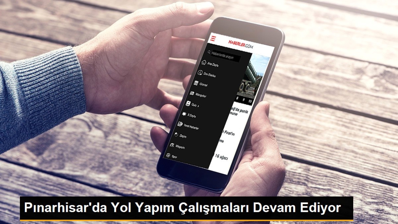 Pınarhisar'da Yol Yapım Çalışmaları Devam Ediyor