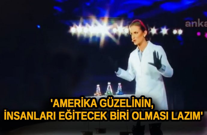 Sahnede deney yapan kimyager ABD güzeli seçildi